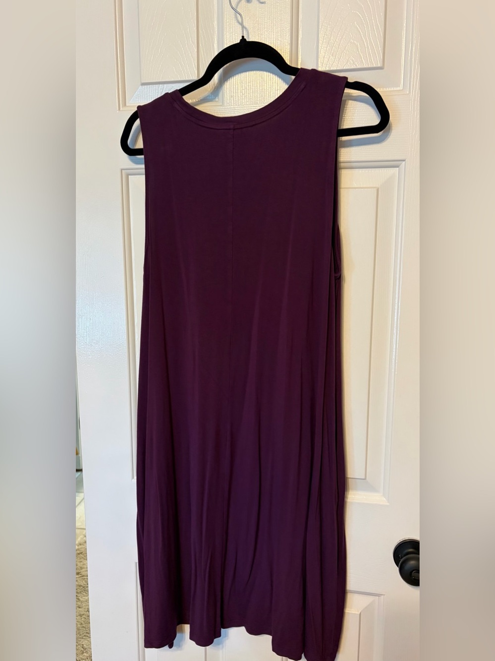 Time and Tru Sleeveless Swing Tank Dress in Deep Plum, Size XL π - Picture 7 of 8